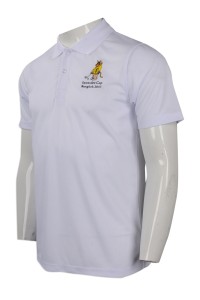 P842 團體訂做男裝短袖Polo恤 設計泰國 曼谷 高爾夫球活動 比賽 職員 POLO員工制服 Polo恤製造商   白色